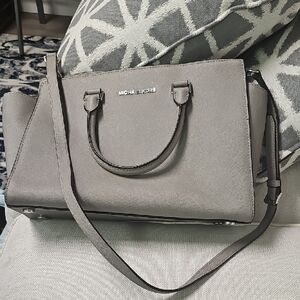 Michael Kors Charcoal Satchel Cross Body Grey